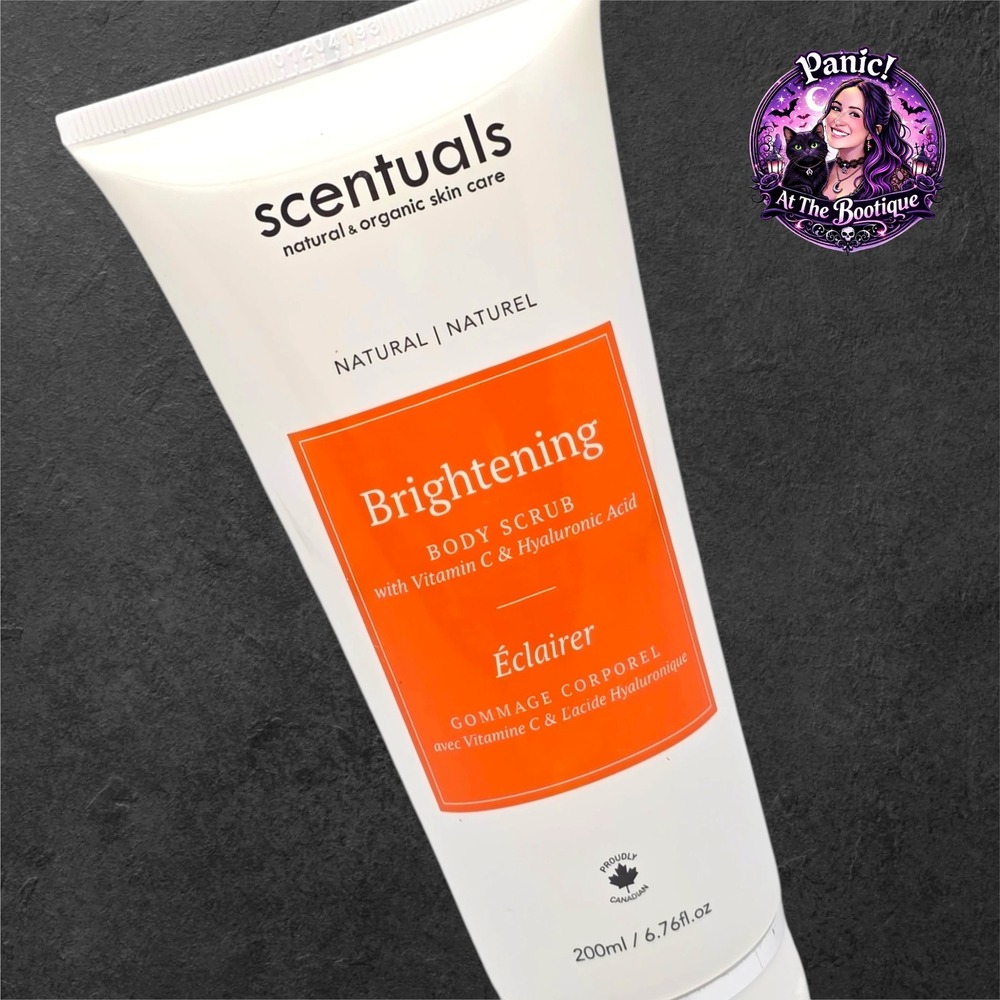 Scentuals Brightening Body Scrub 200ml Vitamin C Hyaluronic Acid Natural Organic